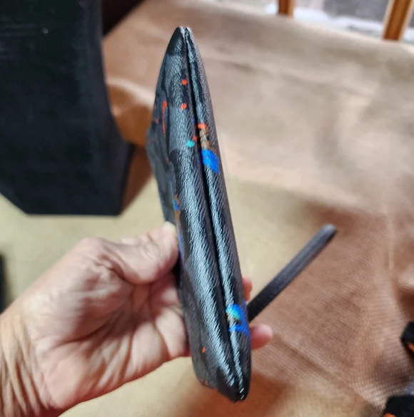 Coach Black Sierra Bird Limited Edition Coated Canvas Wristlet - Picture 10 of 10